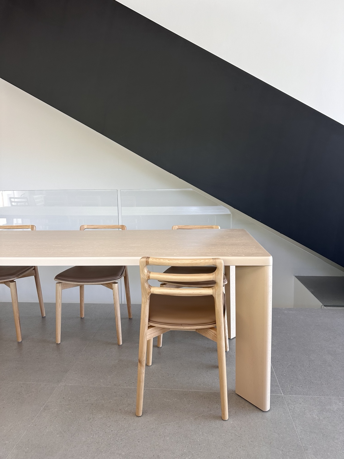 Dining table and staircase detail